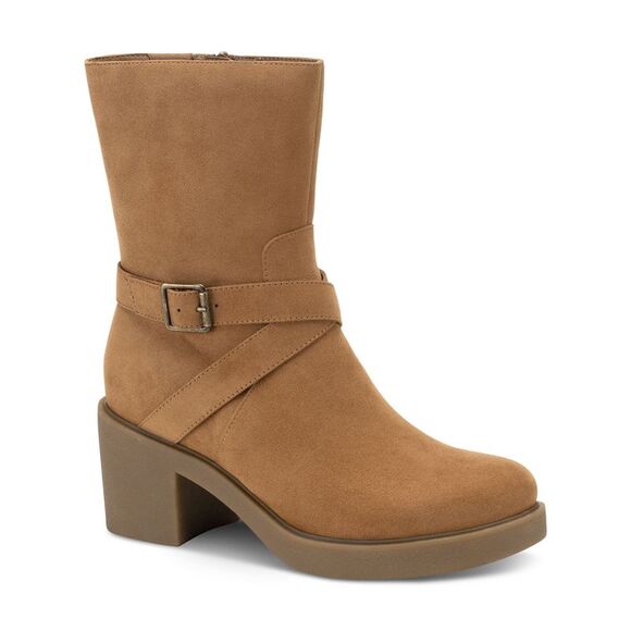 STYLE & COMPANY Shoes - STYLE & COMPANY Womens Brown Comfort Bessiee Round Toe Block Heel Booties 6 M